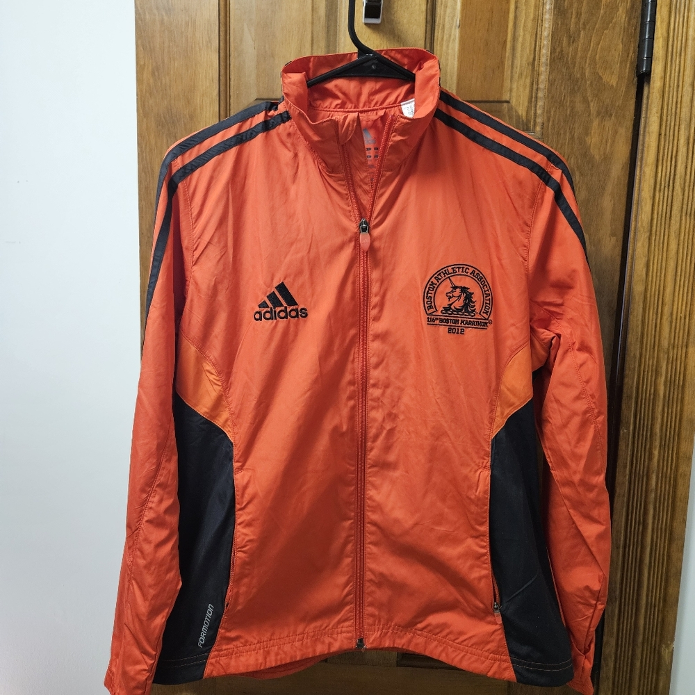 2012 Official Adidas 26.2 BOSTON MARATHON ClimaPROOF (Med) Running Jacket ORG